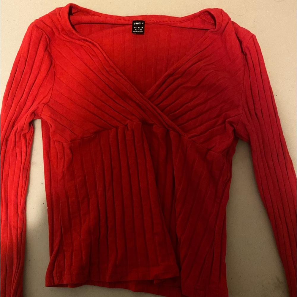 Red crop top
